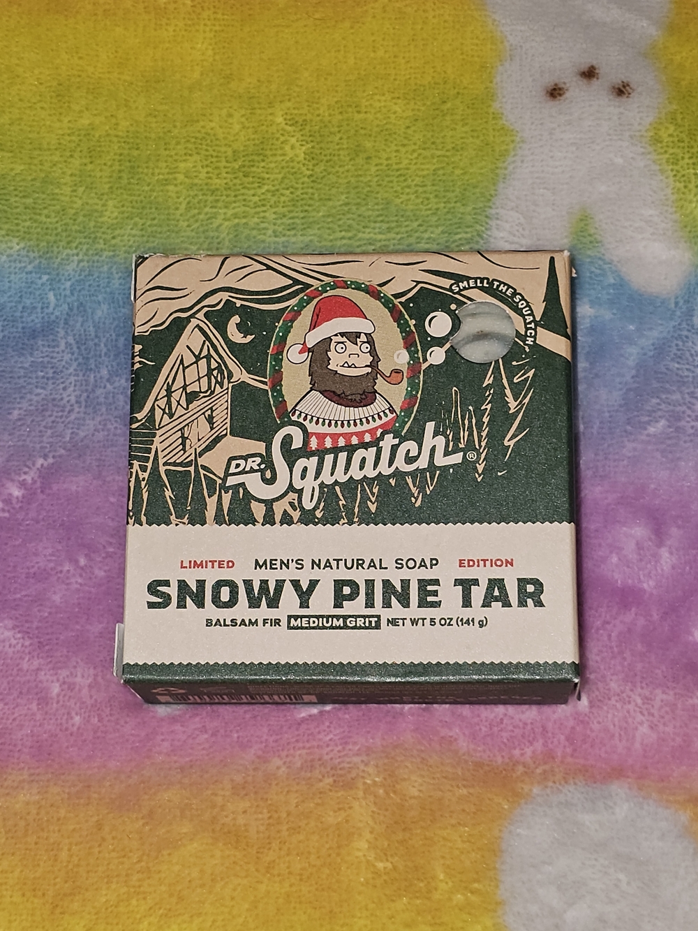 Dr. Squatch Snowy Pine Tar Men's Natural Soap - Green